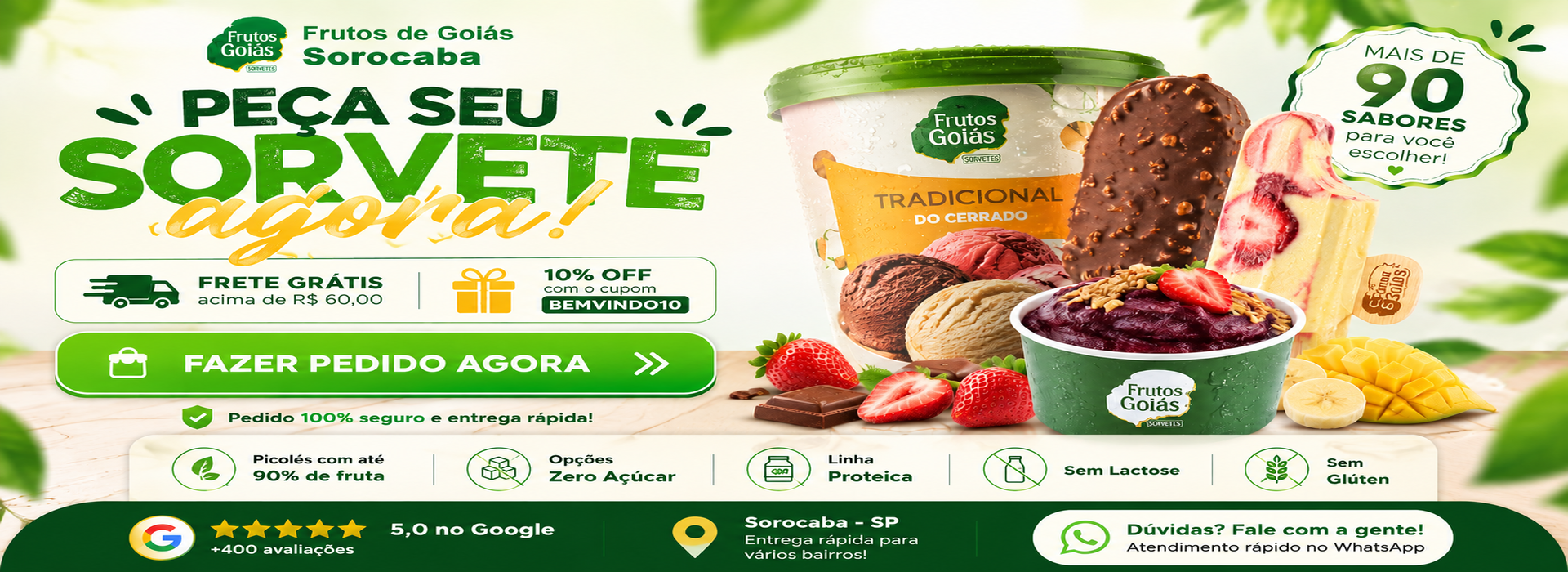Peça seu sorvete agora